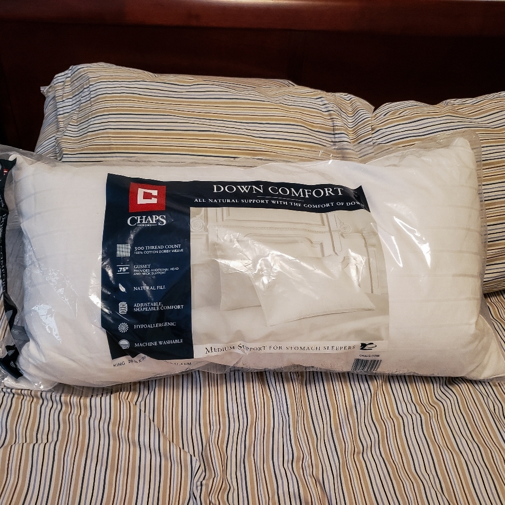 Chaps Home King Down Comfort Pillow